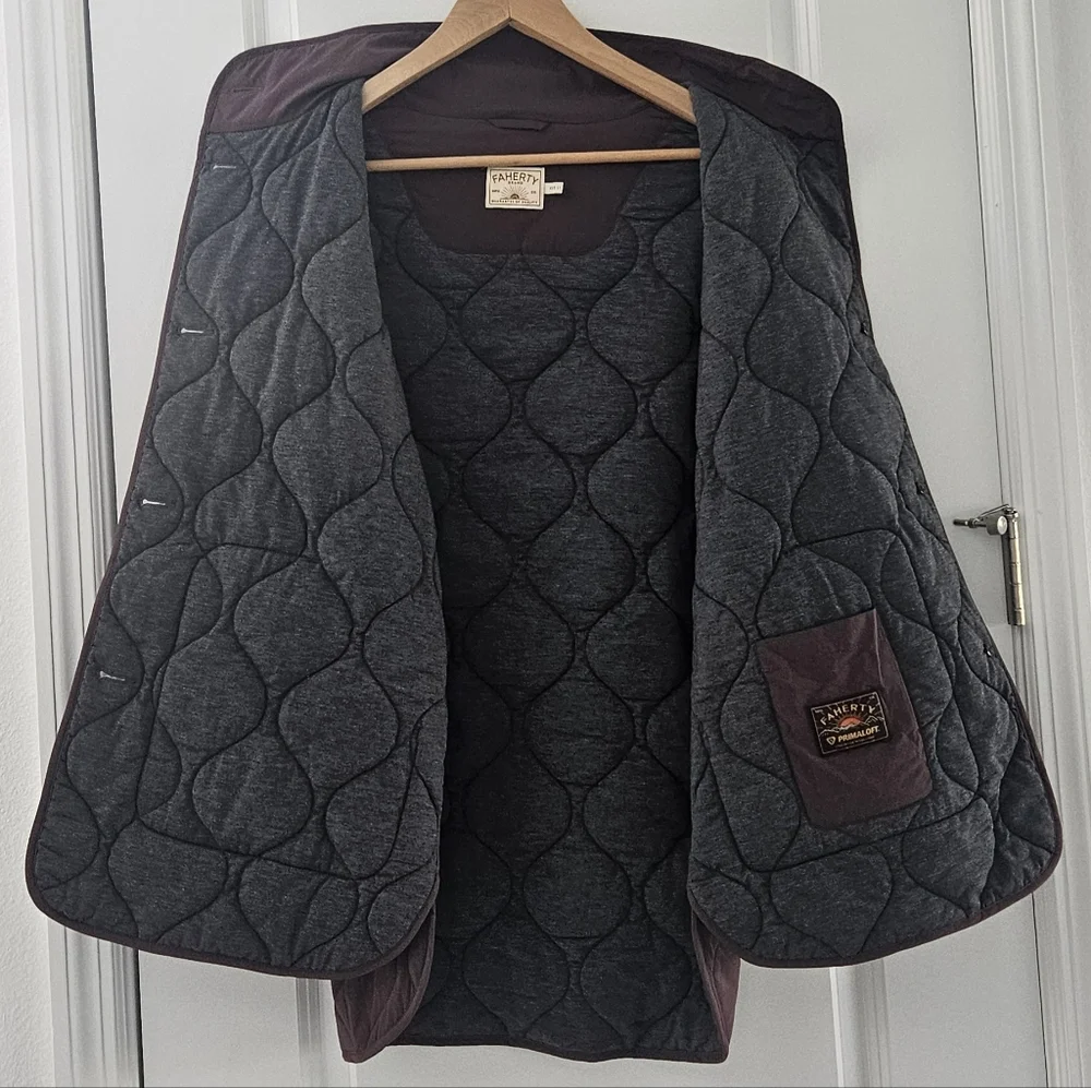 Faherty Horizon series Brown Quilted oversize Jacket size XS/ S - Picture 10 of 16